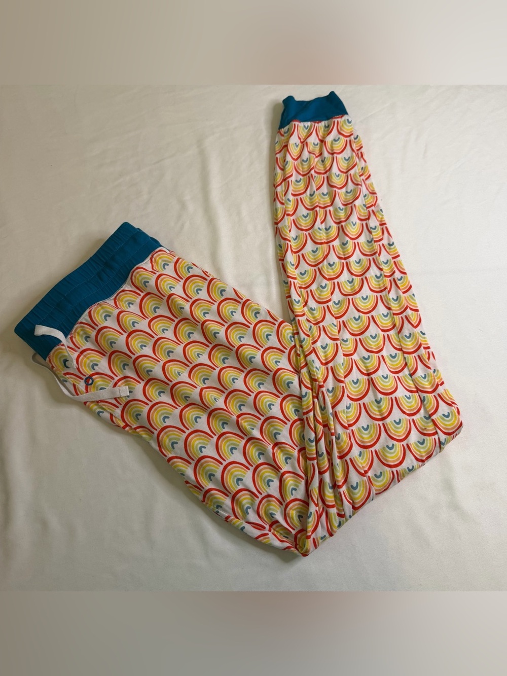 Little Sleepies Pastel Rainbow Bamboo Jogger Pajama Pants – Adult Small